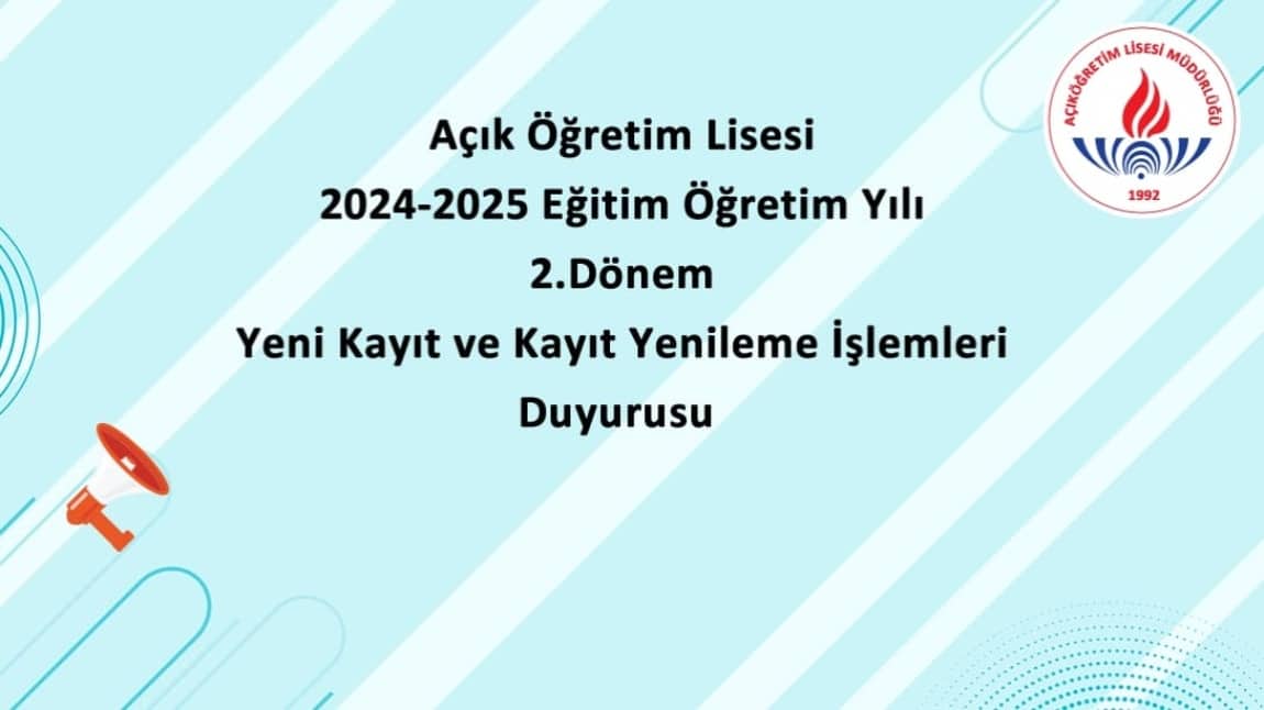 ÖĞRENCİLERİMİZİN DİKKATİNE !